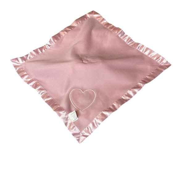 Babyboom Baby Lovey Security Blanket Bunny Plush Satin Ruffle Trim 17.5"x18" - Picture 5 of 10